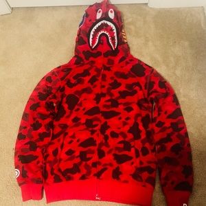 Red bape hoodie